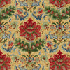 Samples and Purchasing available for Windsor Damask Cotton & Linen Print - Red On Topaz Yellow By Brunschwig & Fils |  | Damask Multipurpose Print at Designer Wallcoverings and Fabrics