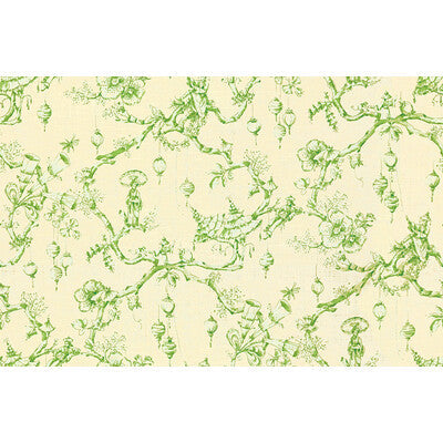 Festival Of Lanterns Linen Print - Green Beige By Brunschwig & Fils | Maisonnette | Chinoiserie Multipurpose Print