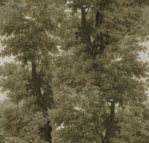 Branchy Neutral - Green, Brown, Ivory Wallcovering | Mind the Gap