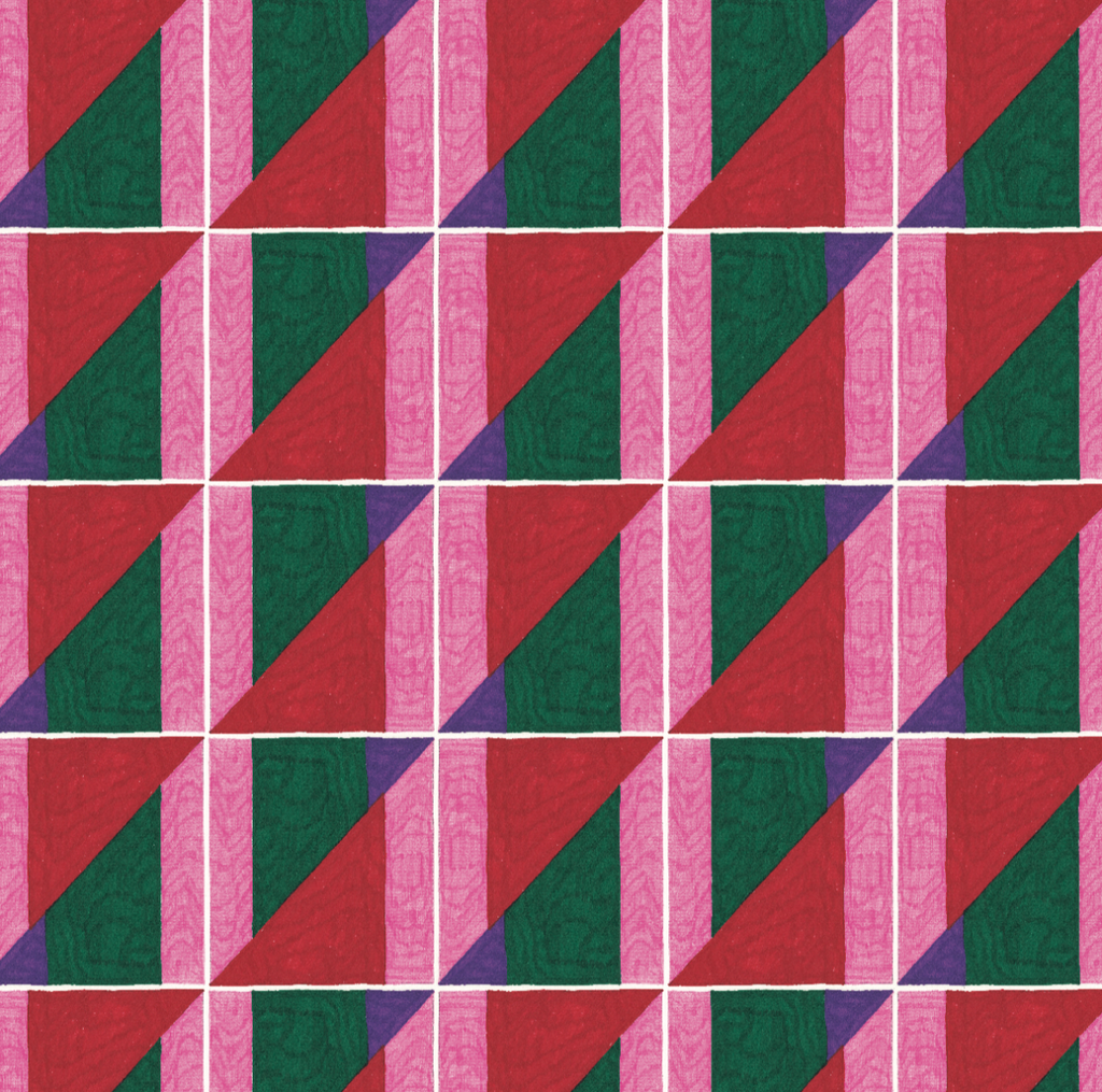 Brent Red-&-Pink  Wallpaper (Srd-Be1-01) | Sarah Rowland | Koroseal