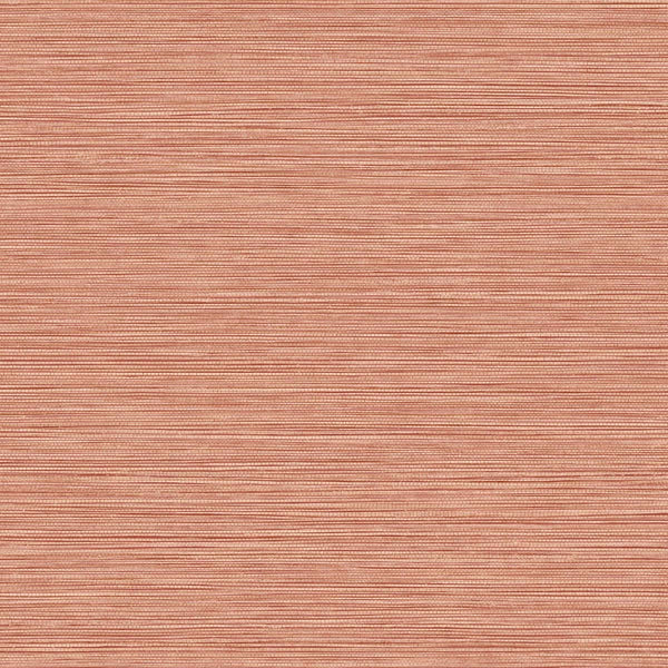 Malibu Grasslands Wallpaper - Contemporary Faux Grasscloth - Salmon | Malibu Wallpaper
