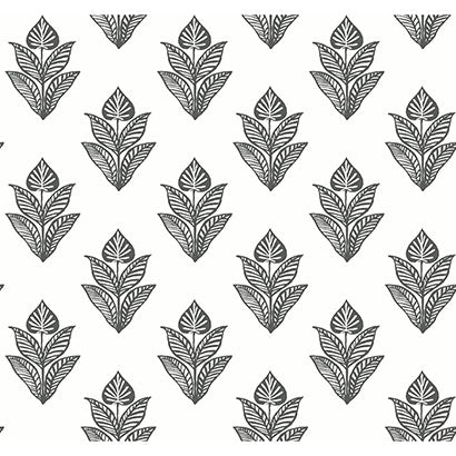 Truro Charcoal Wallcovering | Jeffrey Stevens