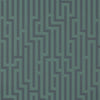 Fretwork - Indigo/Teal Blue By G P & J Baker | Signature |Modern Geometric Wallcovering Print