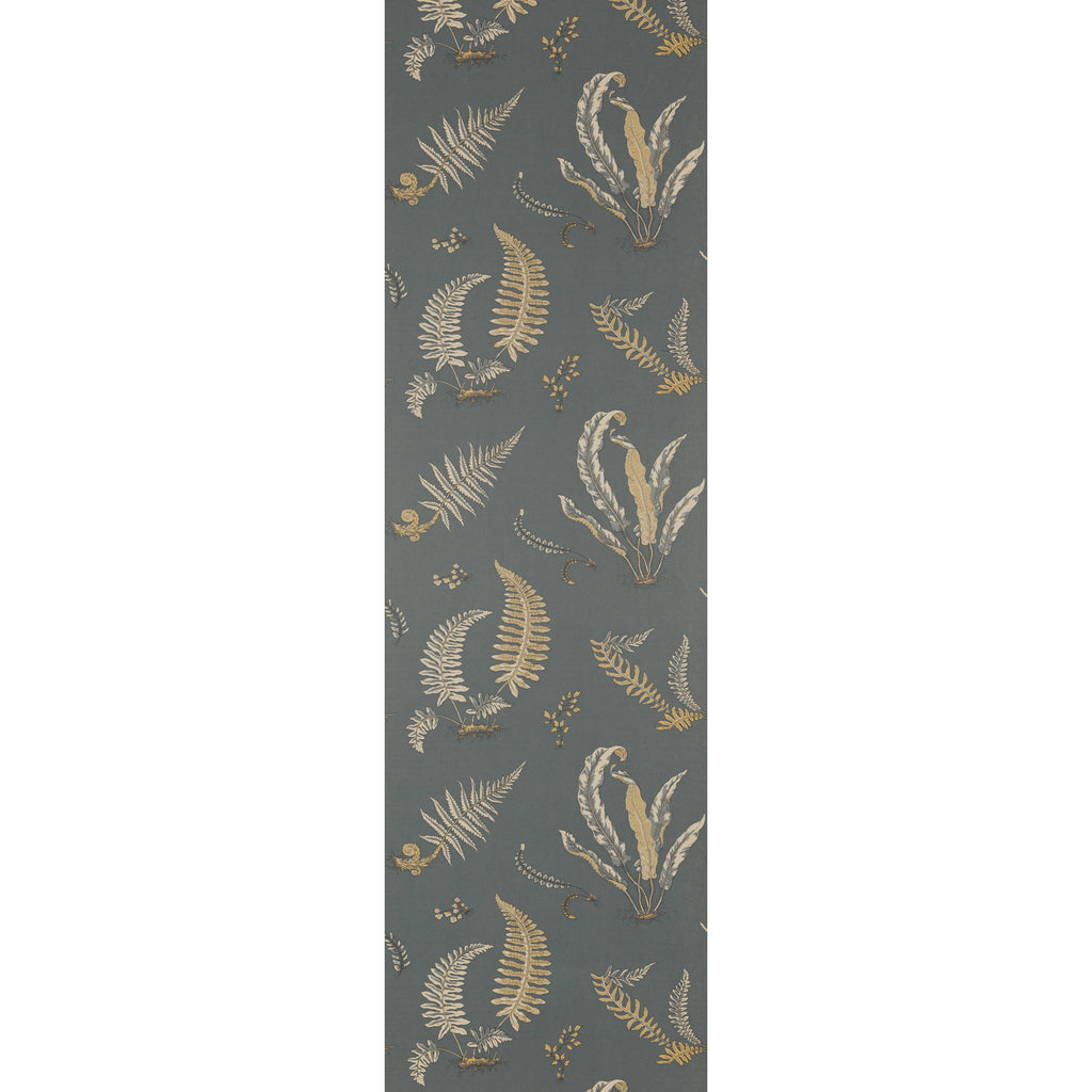Ferns - Charcoal/Bronze Black By G P & J Baker | Signature |Botanical & Floral  Wallcovering Print
