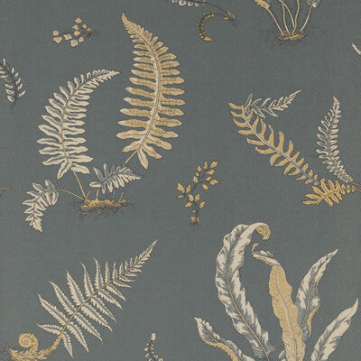 Ferns - Charcoal/Bronze Black By G P & J Baker | Signature |Botanical & Floral  Wallcovering Print