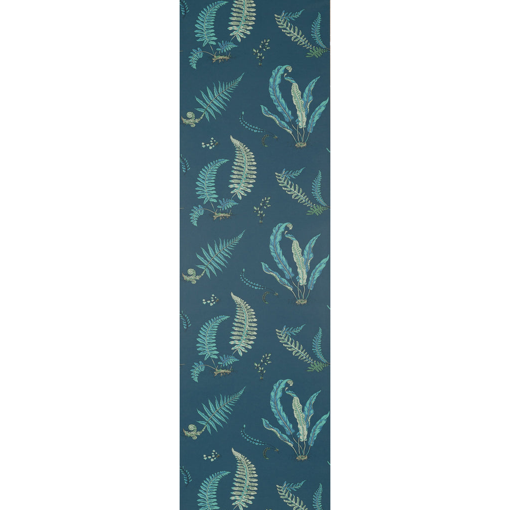 Ferns - Indigo/Teal Blue By G P & J Baker | Signature |Botanical & Floral  Wallcovering Print