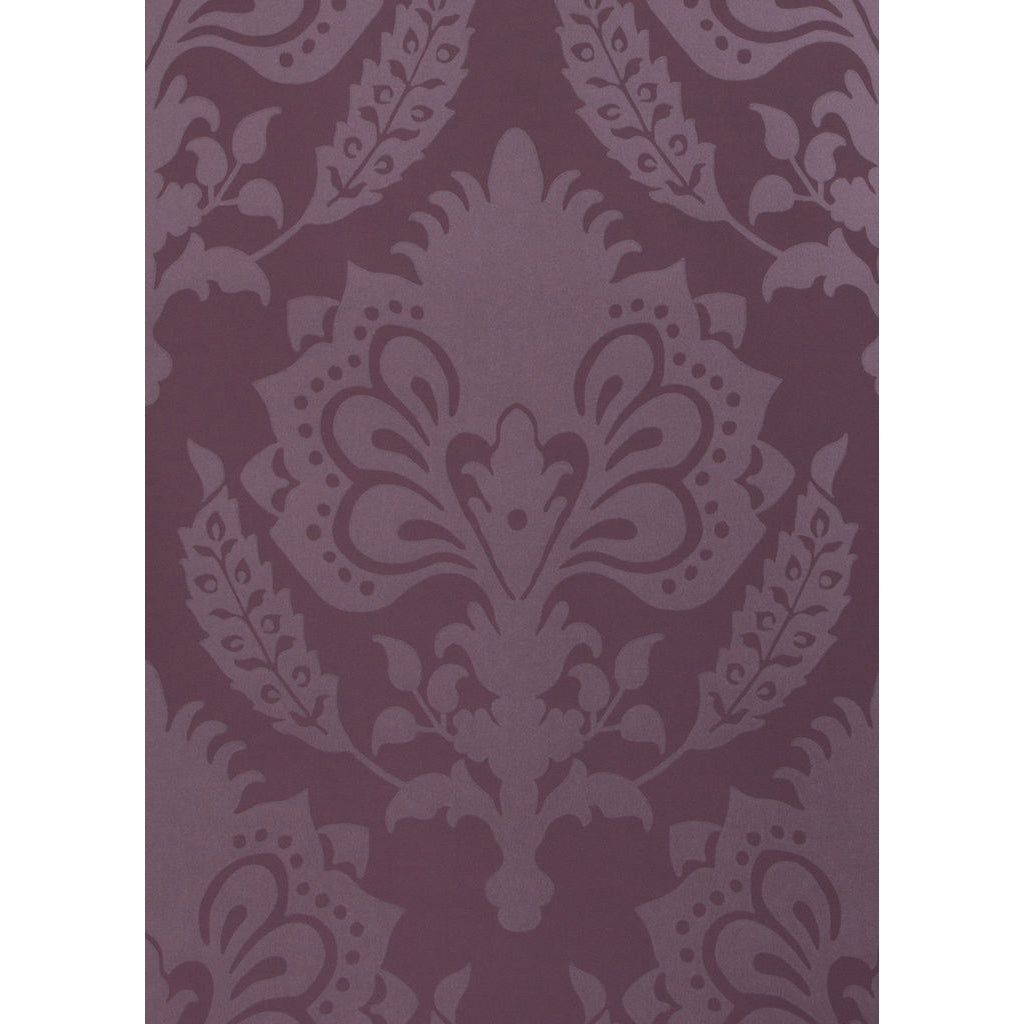 Malatesta Damask - Aubergine Wallcovering | GP & J Baker