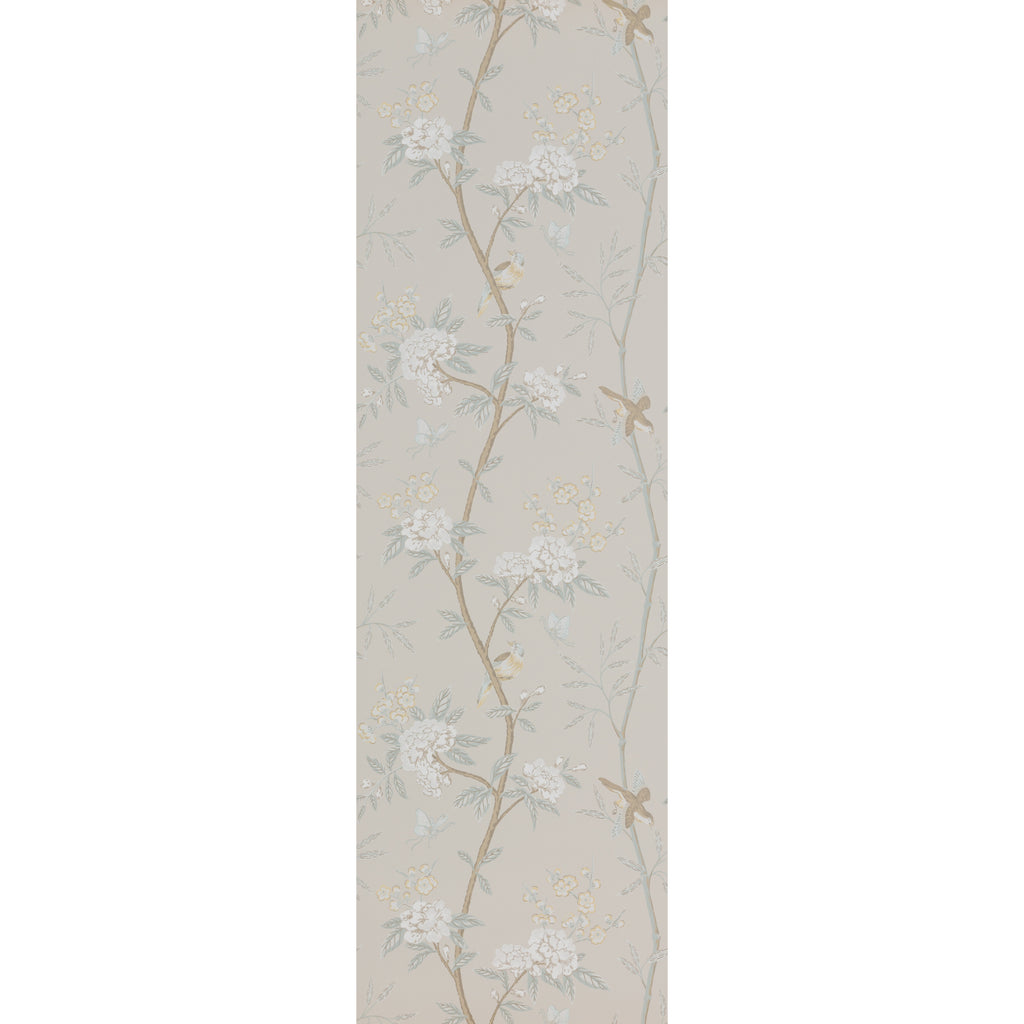 Peony & Blossom - Soft Aqua Light Green By G P & J Baker | Langdale |Animal/Insects Botanical & Floral Wallcovering Print