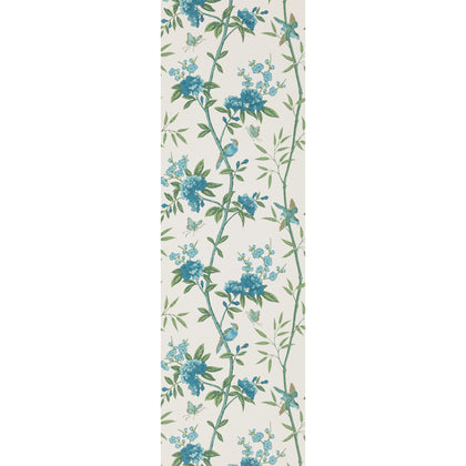 Peony & Blossom - Indigo/Teal By G P & J Baker | Signature |Animal/Insects Botanical & Floral Wallcovering Print