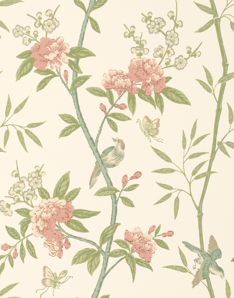 Peony & Blossom - Vintage  By G P & J Baker | Signature |Animal/Insects Botanical & Floral Wallcovering Print