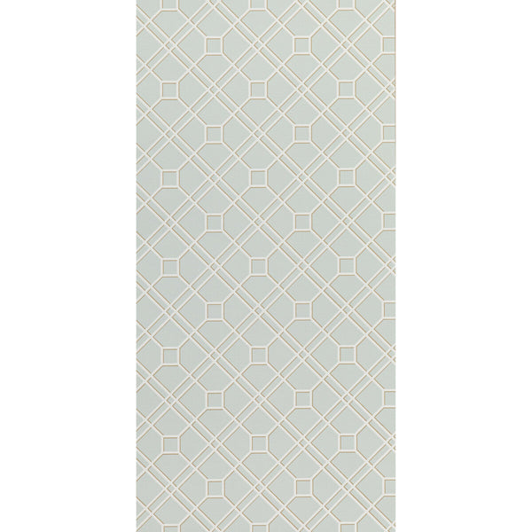Langdale Trellis - Soft Aqua  By G P & J Baker | Signature Ii Wallpapers |Modern Geometric Wallcovering Print