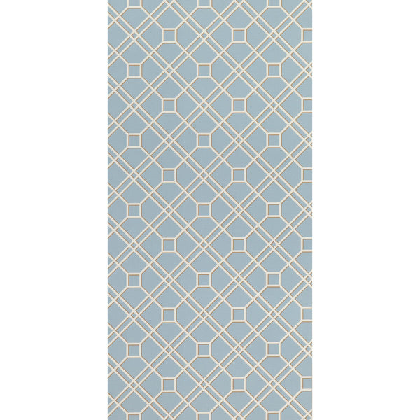 Langdale Trellis - Soft Blue By G P & J Baker | Signature Ii Wallcoverings |Modern Geometric Wallcovering Print