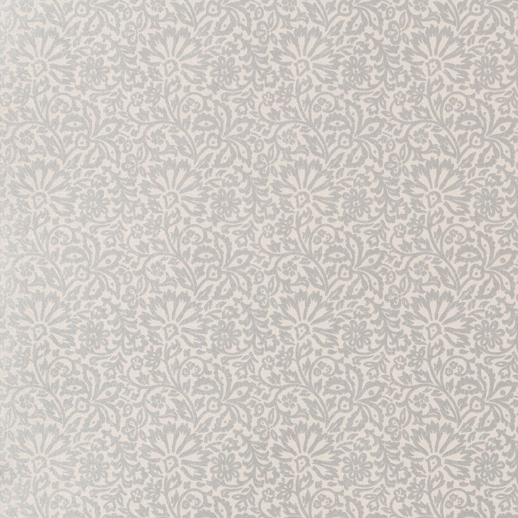 Flora - Silver By G P & J Baker | Langdale |Damask Wallcovering Print