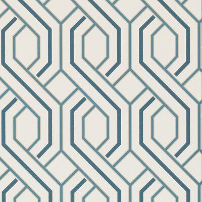 Parterre - Indigo Blue By G P & J Baker | Signature |Modern Geometric Wallcovering Print