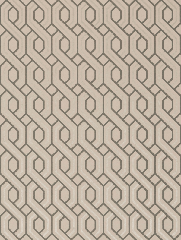 Boxwood Trellis - Blush Pink By G P & J Baker | Signature |Modern Geometric Wallcovering Print