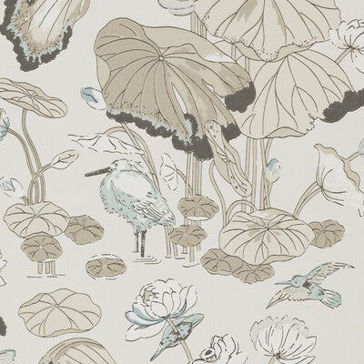 Nympheus - Linen Beige By G P & J Baker | Signature |Animal/Insects Botanical & Floral Wallcovering Print