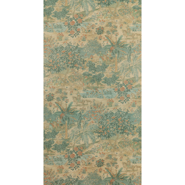 Ramayana - Sage/Multi By G P & J Baker | Signature Ii Wallcoverings |Toile  Wallcovering Print