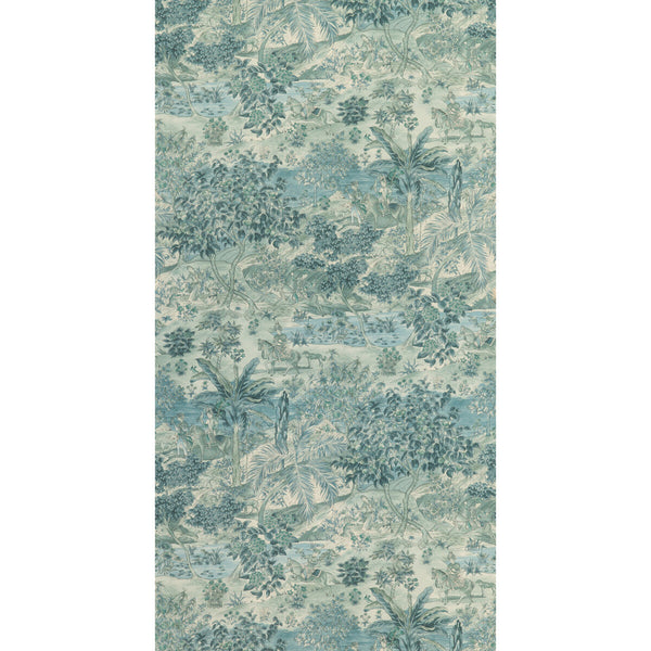 Ramayana - Blue By G P & J Baker | Signature Ii Wallcoverings |Toile  Wallcovering Print