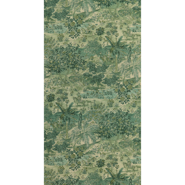 Ramayana - Emerald By G P & J Baker | Signature Ii Wallcoverings |Toile  Wallcovering Print