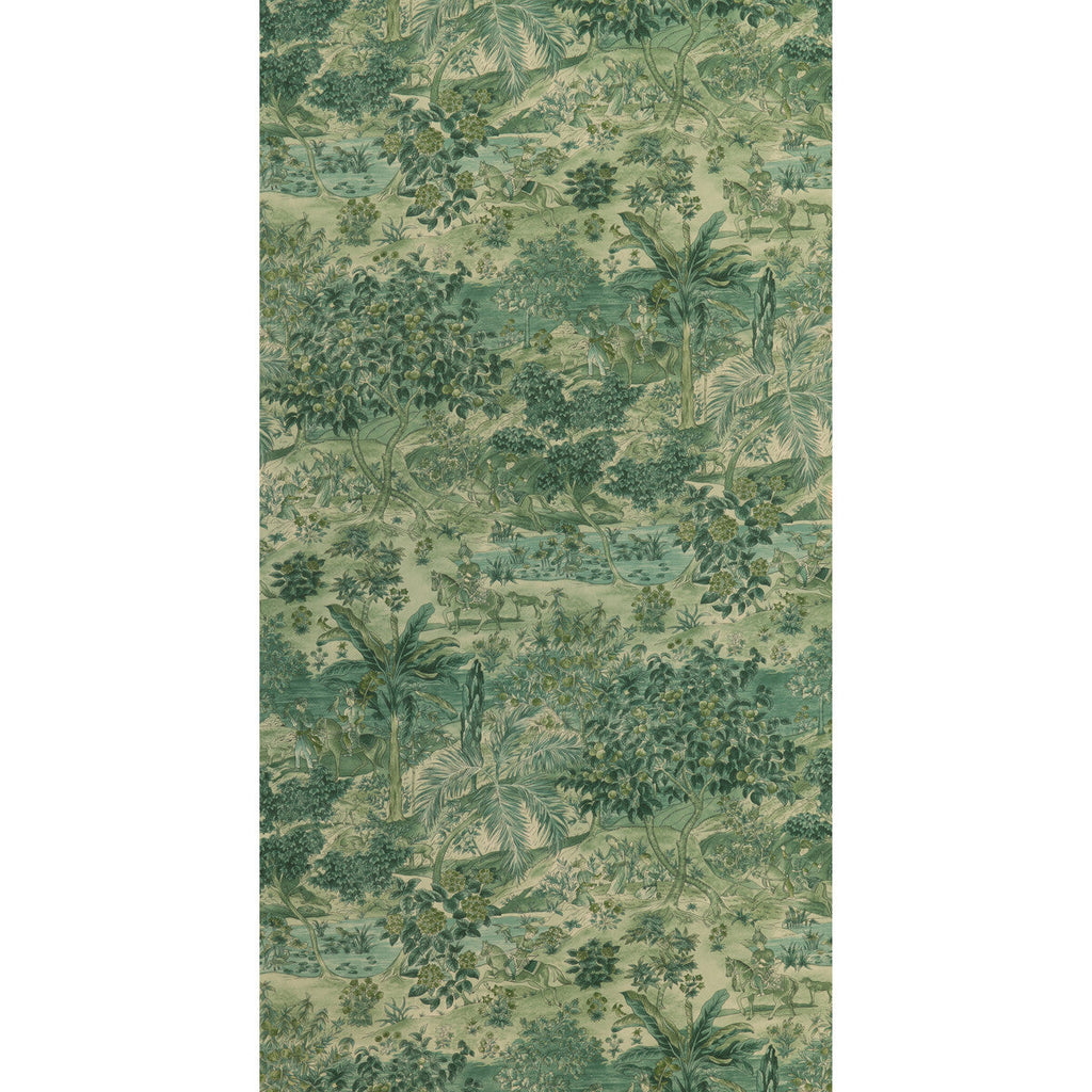 Ramayana - Emerald  By G P & J Baker | Signature Ii Wallpapers |Toile  Wallcovering Print