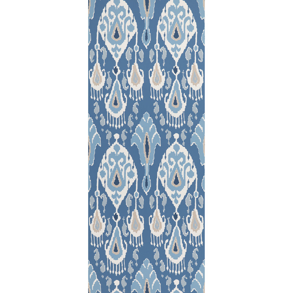 Ikat Bokhara - Indigo  By G P & J Baker | Signature Ii Wallpapers |Ikat/Southwest/Kilims  Wallcovering Print