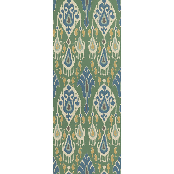 Ikat Bokhara - Emerald By G P & J Baker | Signature Ii Wallcoverings |Ikat/Southwest/Kilims  Wallcovering Print