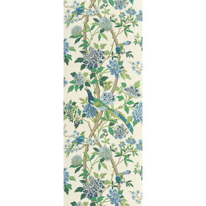 Hydrangea Bird - Emerald/Blue By G P & J Baker | Signature Ii Wallcoverings |Animal/Insects  Wallcovering