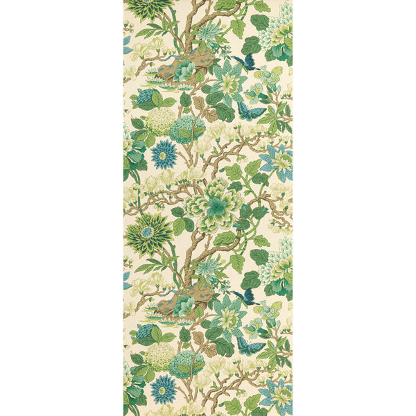 Magnolia - Emerald/Teal By G P & J Baker | Signature Ii Wallcoverings |Botanical & Floral  Wallcovering