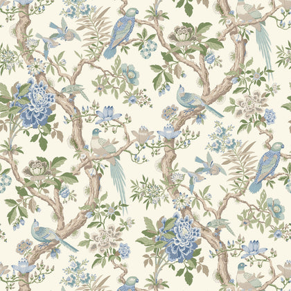Eltham - Blue By G P & J Baker | Ashmore Wallcovering |Animal/Insects Wallcovering