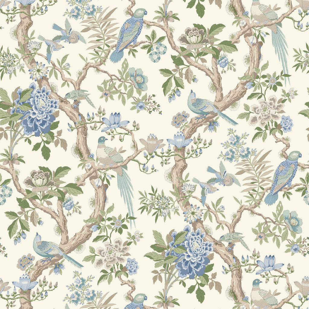 Eltham - Blue Blue By G P & J Baker | Ashmore Wallpaper |Animal/Insects  Wallcovering