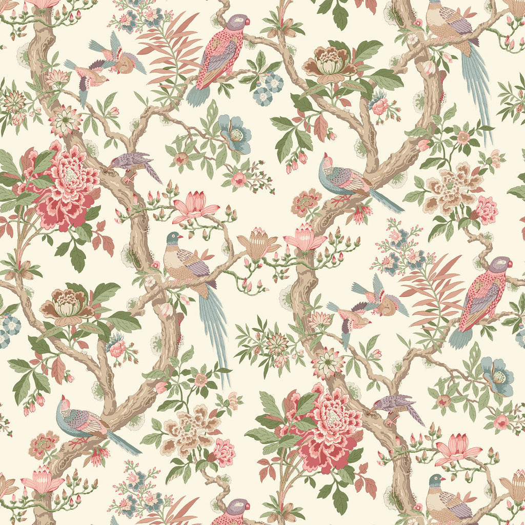 Eltham - Antique Pink By G P & J Baker | Ashmore Wallpaper |Animal/Insects  Wallcovering