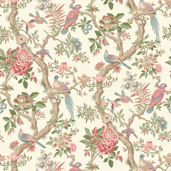 Eltham - Antique Pink By G P & J Baker | Ashmore Wallpaper |Animal/Insects  Wallcovering