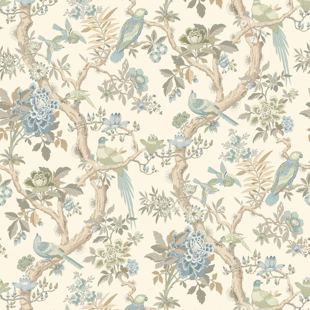 Eltham - Aqua Blue By G P & J Baker | Ashmore Wallpaper |Animal/Insects  Wallcovering