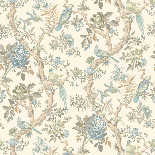Eltham - Aqua Blue By G P & J Baker | Ashmore Wallpaper |Animal/Insects  Wallcovering