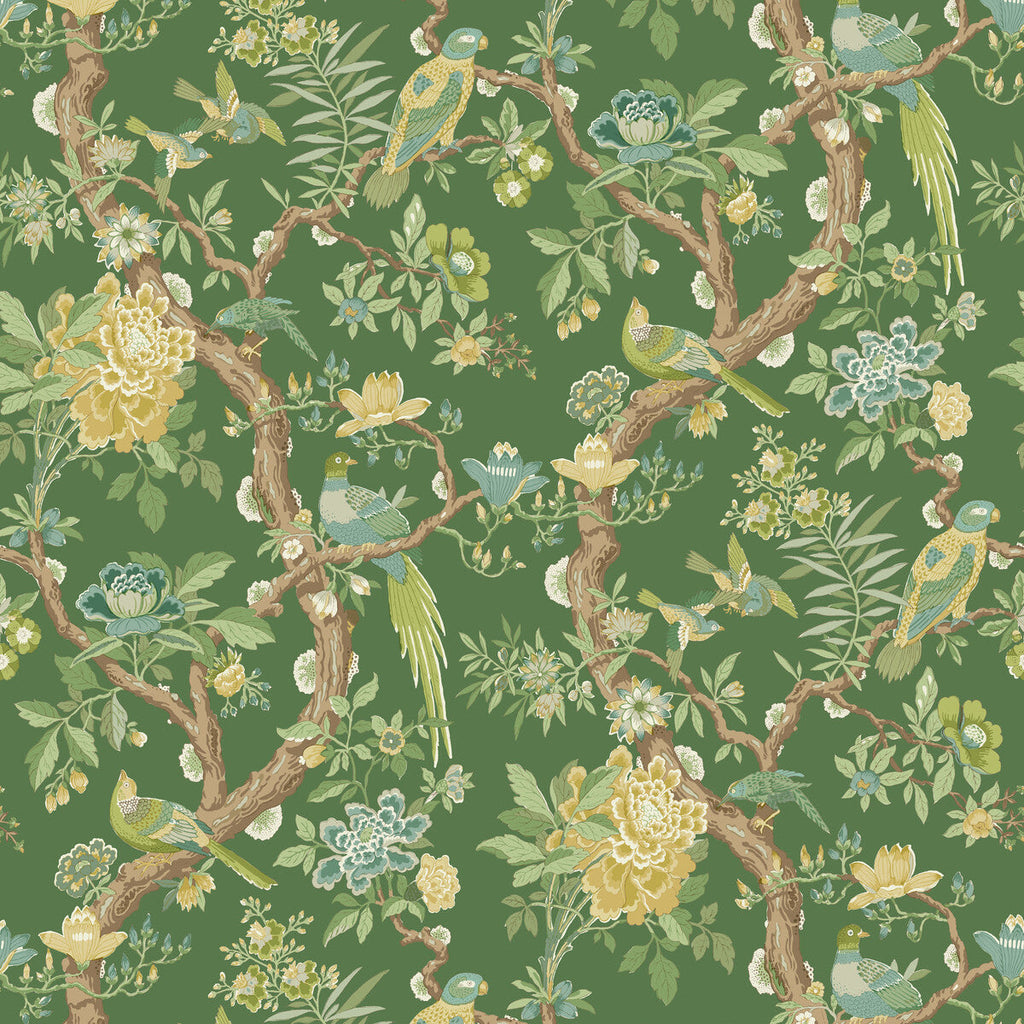 Eltham - Emerald Green By G P & J Baker | Ashmore Wallpaper |Animal/Insects  Wallcovering