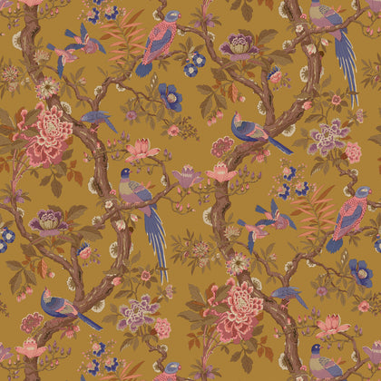 Eltham - Ochre Yellow By G P & J Baker | Ashmore Wallcovering |Animal/Insects  Wallcovering