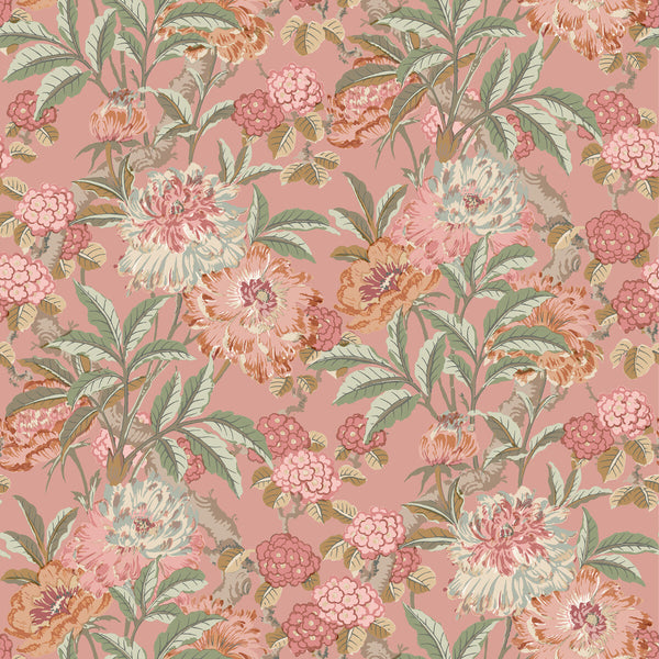 Summer Peony - Red Red By G P & J Baker | Ashmore Wallpaper |Botanical & Floral  Wallcovering