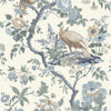 Broughton Rose - Blue Blue By G P & J Baker | Ashmore Wallpaper |Animal/Insects  Wallcovering