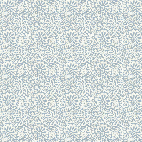 Flora - Blue Blue By G P & J Baker | Ashmore Wallpaper |Botanical & Floral  Wallcovering