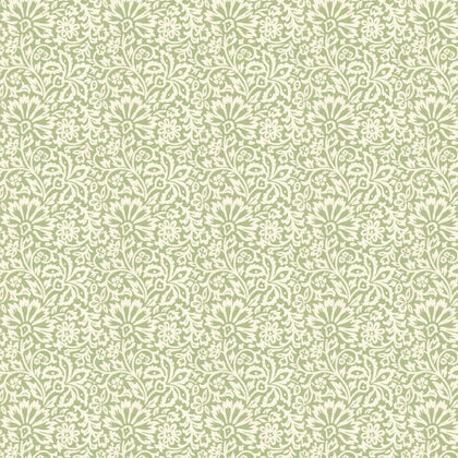 Flora - Green By G P & J Baker | Ashmore Wallcovering |Botanical & Floral Wallcovering