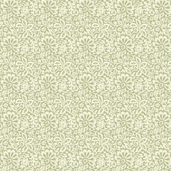 Flora - Green By G P & J Baker | Ashmore Wallcovering |Botanical & Floral Wallcovering