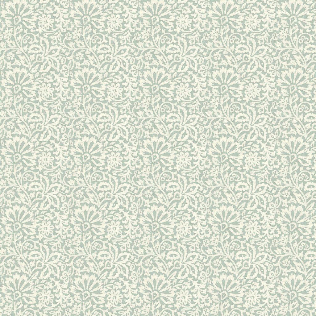 Flora - Aqua Blue By G P & J Baker | Ashmore Wallpaper |Botanical & Floral  Wallcovering