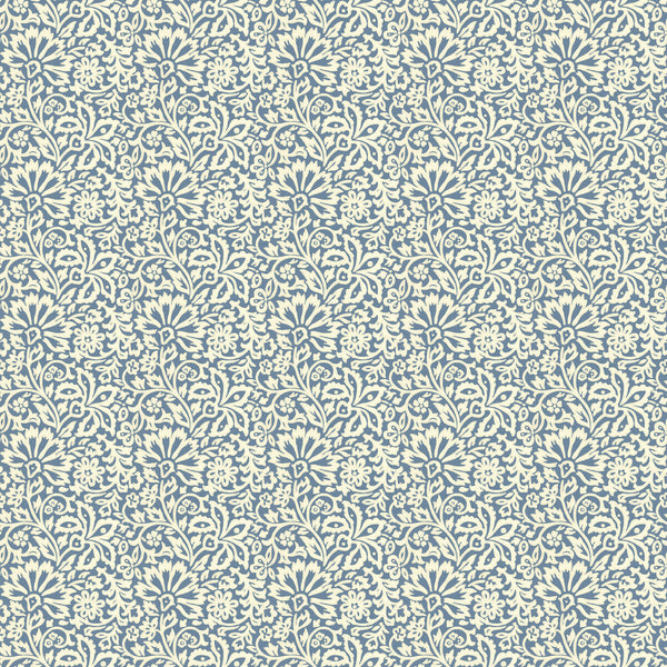 Flora - Indigo Blue By G P & J Baker | Ashmore Wallpaper |Botanical & Floral  Wallcovering