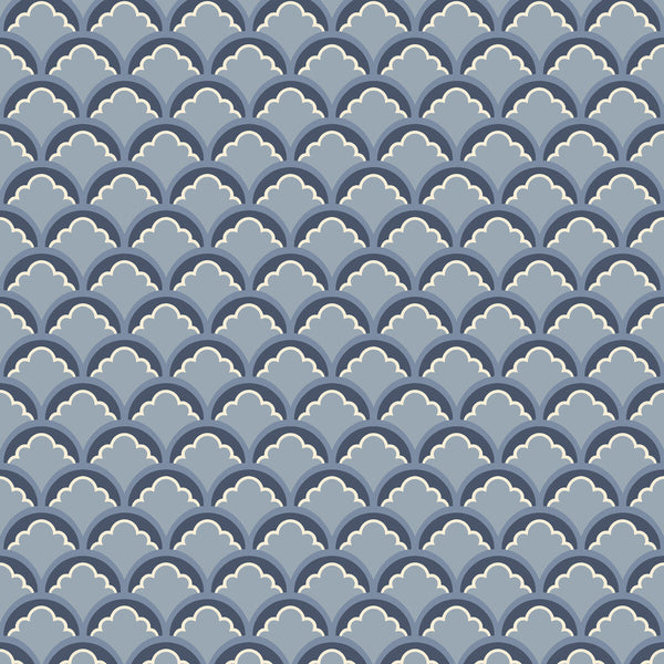 Mount Temple Small - Blue By G P & J Baker | Ashmore Wallcovering | Wallcovering