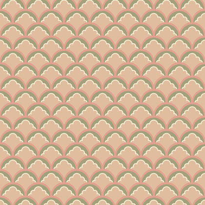 Mount Temple Small - Blush/Green Pink By G P & J Baker | Ashmore Wallcovering |  Wallcovering
