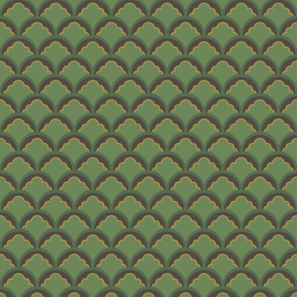 Mount Temple Small - Emerald Green By G P & J Baker | Ashmore Wallpaper |  Wallcovering