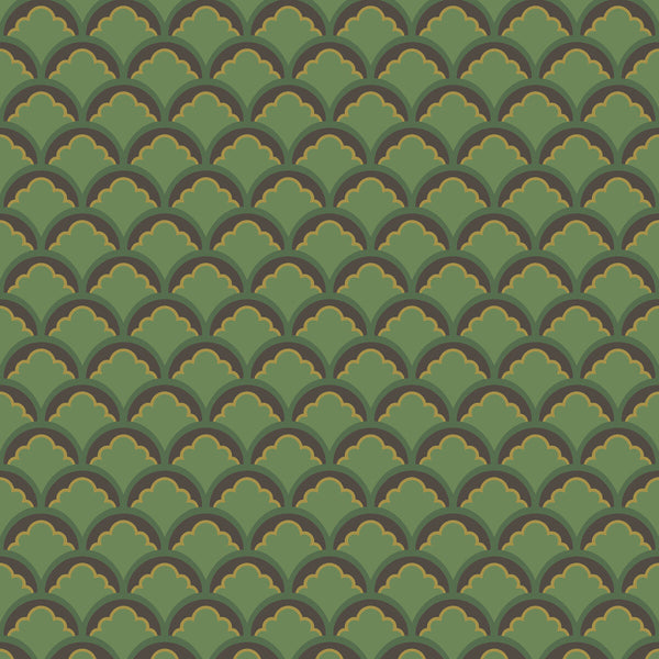 Mount Temple Small - Emerald Green By G P & J Baker | Ashmore Wallpaper |  Wallcovering