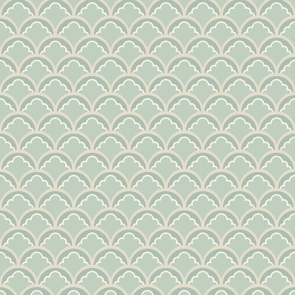 Mount Temple Small - Aqua Green By G P & J Baker | Ashmore Wallpaper |  Wallcovering
