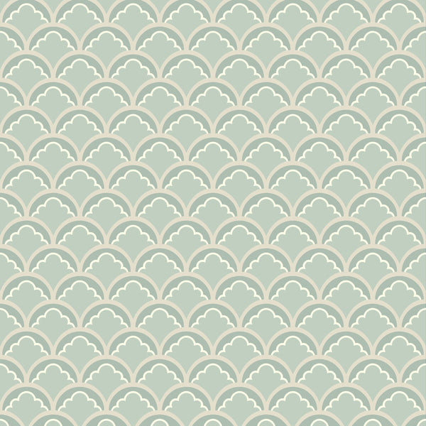 Mount Temple Small - Aqua Green By G P & J Baker | Ashmore Wallpaper |  Wallcovering