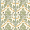 Birds & Cherries - Aqua Blue By G P & J Baker | Original Brantwood Wallcovering |Animal/Insects  Wallcovering